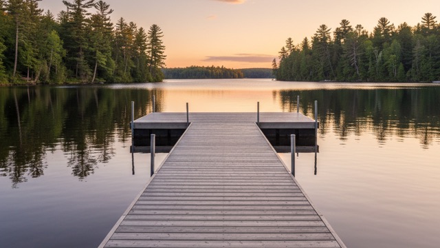 Lakefront + dock surfaces