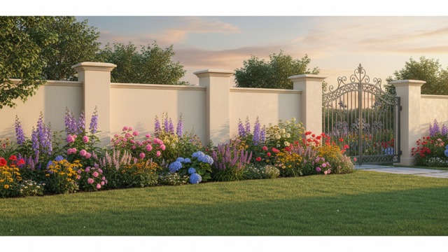 Garden and retaining walls